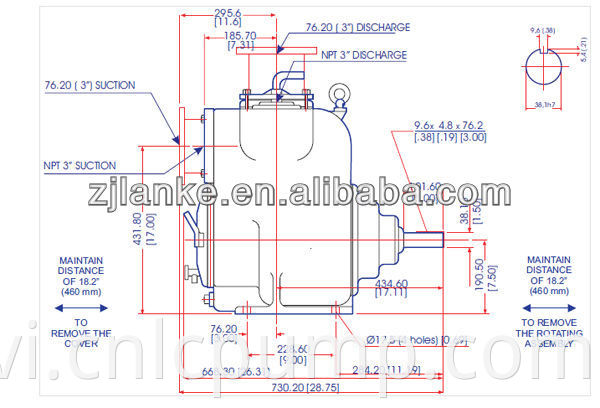 Máy bơm nước tưới nông nghiệp 5 HP có động cơ điện